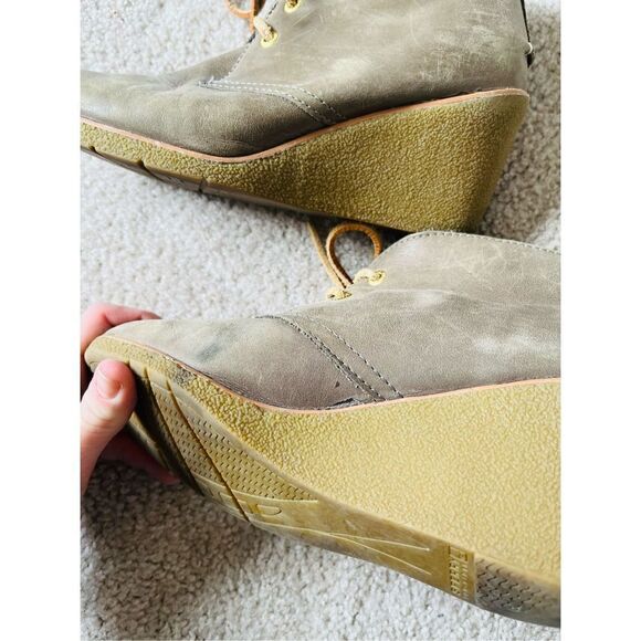 Sperry Top-Sider Leather Wedge Ankle Booties Women's Size 8.5M - Picture 9 of 12